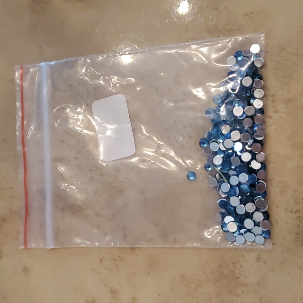 Blue Faux Jewels